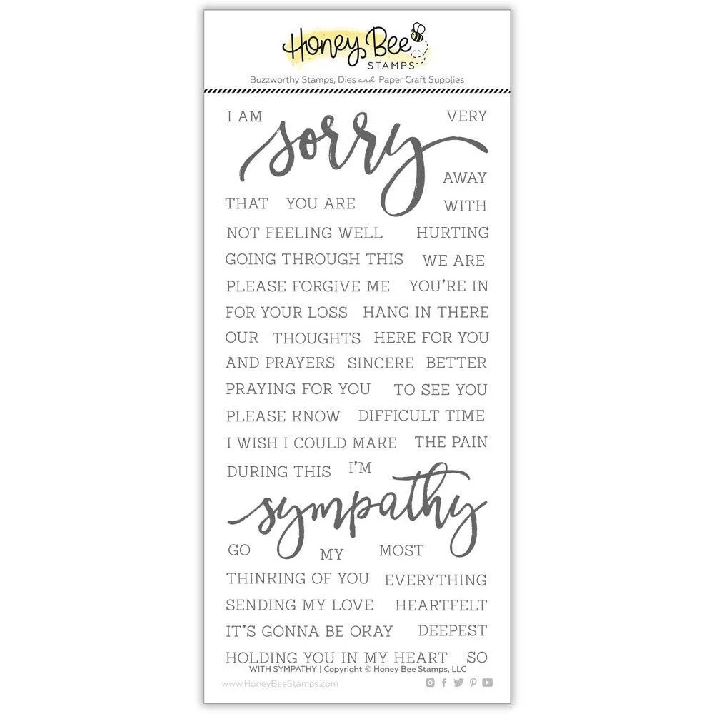 Honey Bee Stamps Sympathy Sentiments Stamps and Dies